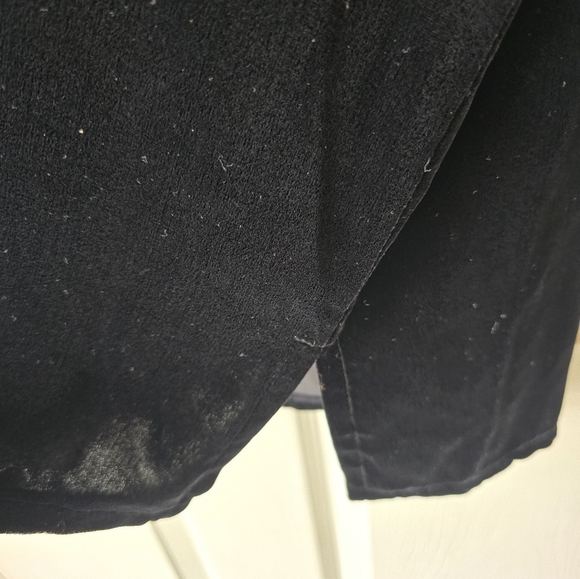 VTG Gap Velvet Tunic Top Women Sz L Black Button Up Long Sleeve Y2k 90s - Picture 8 of 10